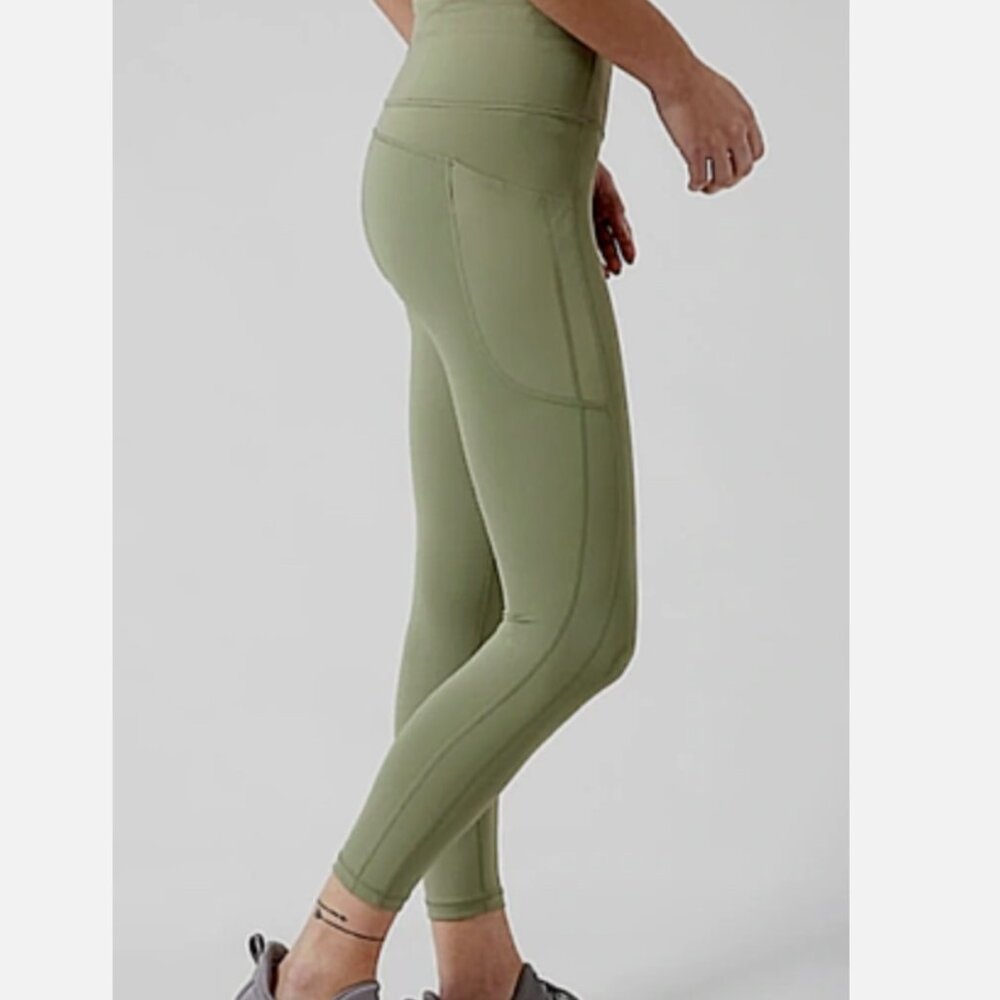 Athleta Ultimate Stash 7/8 Tight Leggings Eucalyptus Olive